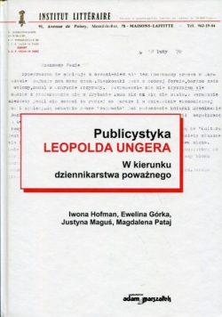 Publicystyka Leopolda Ungera