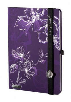 Notes A5 Lanybook Sparkling Flow w linie fiolet