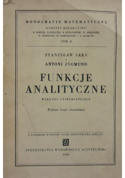 Funkcje analityczne 1948 r.