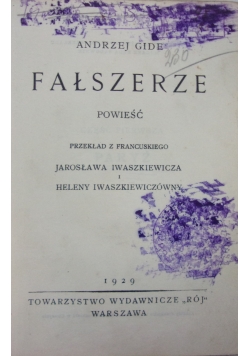 Fałszerze , 1929 r.