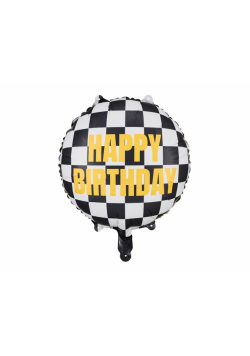 Balon foliowy Szachownica Happy Birthday, 45cm