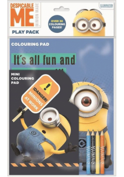 Zestaw dwie kolorowanki plus 4 kredki Minionki