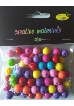 Koraliki okrągłe kolorowe 10mm ok 40g
