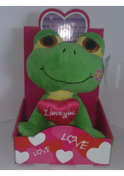 Żabka Pamela z sercem 15cm