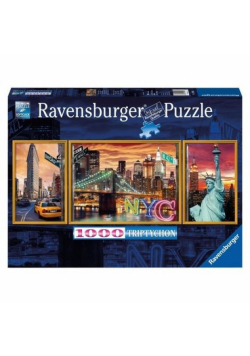 Puzzle Tryptyk Błyszczący Nowy Jork 1000
