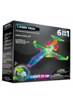 Klocki Laser Pegs 6w1 samolot świecące