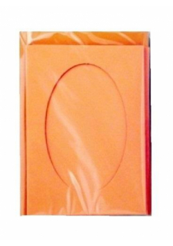 Karty passepartout prostokąt pomarańcz 10,5x15cm