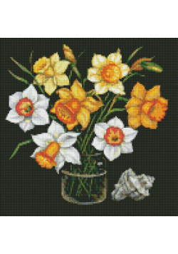 Diamentowa mozaika - Słoneczne żonkile 40x40cm