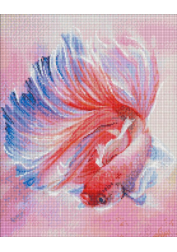 Diamentowa mozaika - Ryba kogucik 40x50cm