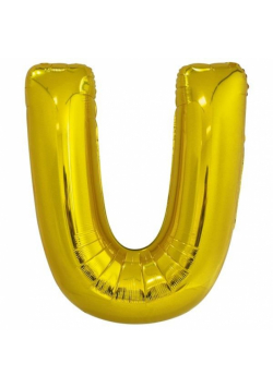 Balon foliowy litera U złota 65,5x86cm