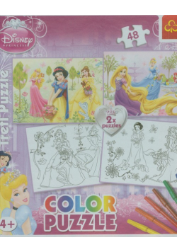 Puzzle 2x48 Color Disney Księżniczki