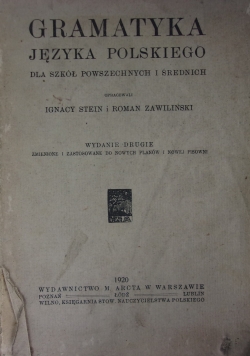 Gramatyka Języka Polskiego,1920r.