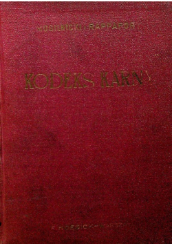 Kodeks karny Tom 1 1923 r.