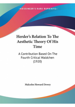 Herder's Relation To The Aesthetic Theory Of His Time
