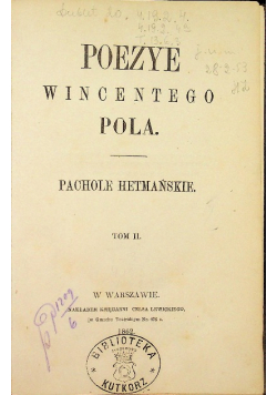 Pachole hetmańskie, 1862 r.