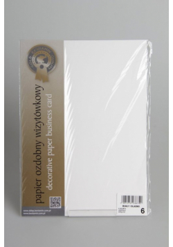 Papier wizytówkowy A4 20 arkuszy 240g/m2 - Biały gładki