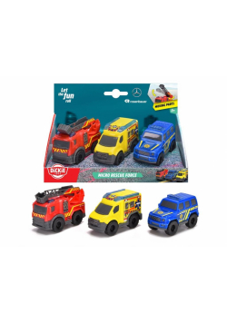 SOS Micro pojazdy ratunkowe 9cm 3 rodzaje