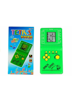 Gra elektroniczna tetris kieszonkowa zielona