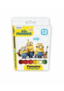 Flamastry 12 kolorów Minionki