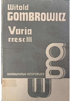 Varia Część III