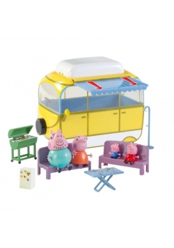 Peppa Pig - kamper z akcesoriami + 4 figurki