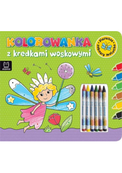 Kolorowanka z kredkami woskowymi Pierwsze zabawy malucha. Książeczka zielona