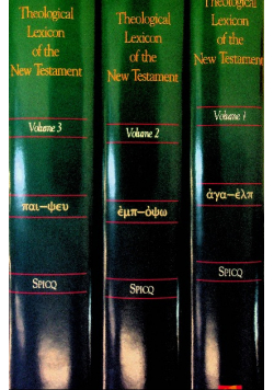 Theological lexicon of the New Testament Tom 1 do 3