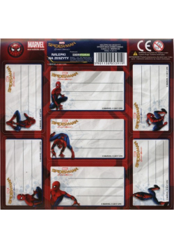 Nalepki na zeszyt Spider-Man
