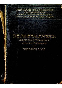 Die mineralfarben und die durch mineralstoffe 1916 r.