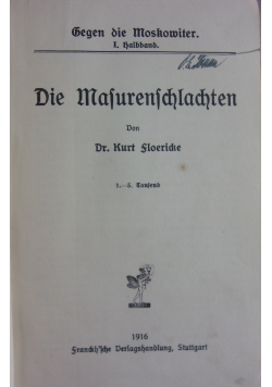 Die Masurenschlachten, 1916r.