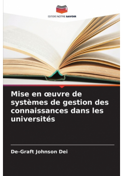 Mise en œuvre de systèmes de gestion des connaissances dans les universités