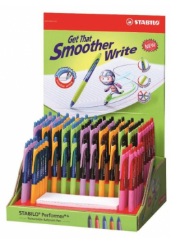 Długopis Stabilo Performer+ x-fine fashion display 100 sztuk