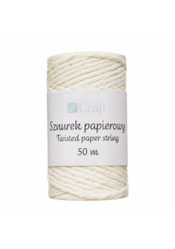 Sznurek papierowy skręcany 50m ecru