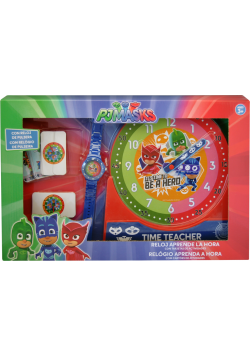 Zestaw do nauki o czasie z zegarkiem i kartami do gry PJ Mask PJ17120