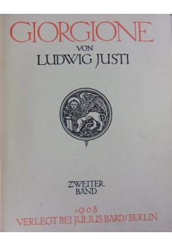Giorgione von Ludwig Justi, 1908r.