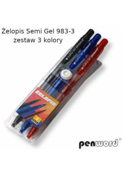Żelopis Semi Gel 3 kolory