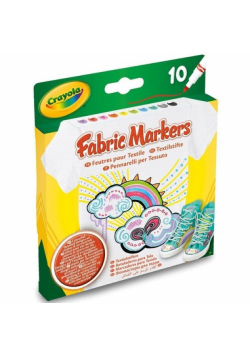 Markery do tkanin Crayola Fabric Markers 10 kolorów
