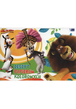 Zeszyt papierów kolorowych A5 Madagaskar 10 sztuk