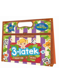3-latek bawi się i uczy Edukacyjna teczka dla trzylatka