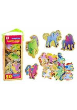 Magnesy drewniane jerdnorożce 20szt