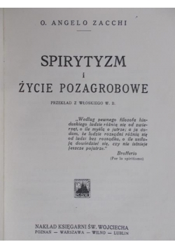 Spirytyzm i życie pozagrobowe. 1925r.
