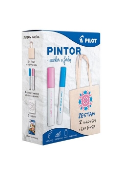 Marker Pintor zestaw różowy i nieb. + torba PILOT