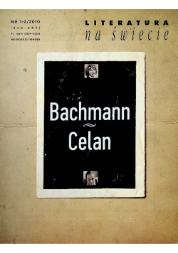 Literatura na świecie Nr 1 -2 / 10 Bachmann Celan