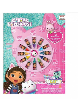 Zestaw do kolorowania mini kredki 12 kolorów Gabby's Dollhouse