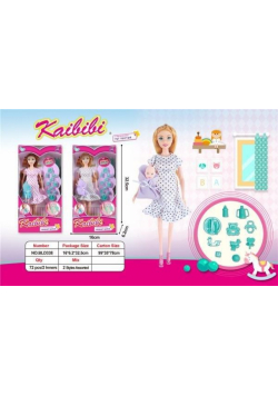 Lalka w ciąży z akcesoriami mix