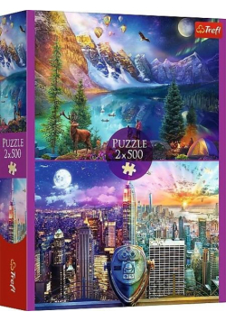Puzzle 2x500 Wycieczka po Ameryce MGL 37500