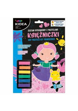 Zestaw rysunkowy z pastelami Księżniczki KIDEA