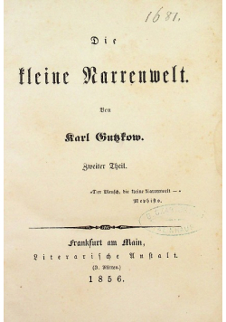 Die kleine Narrenwelt  1856
