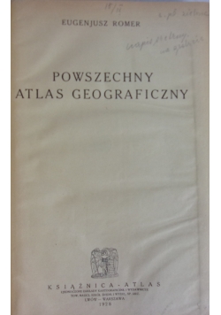 Powszechny atlas geograficzny, 1928 r.