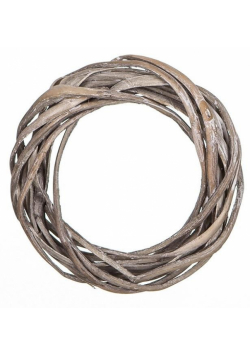 Wianek wiklinowy 15cm szary